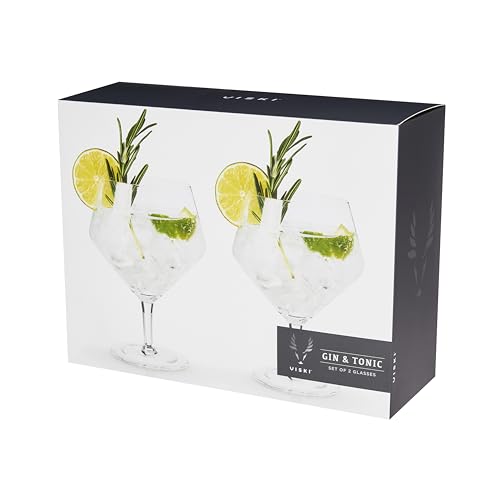 Viski Angled Stemmed Gin & Tonic Glasses