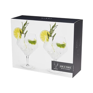 Viski Angled Stemmed Gin & Tonic Glasses