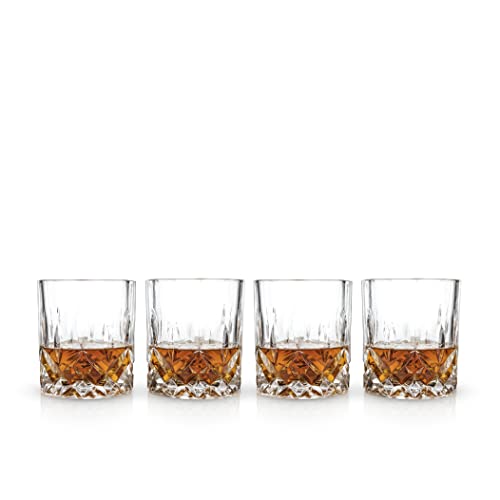 Viski Admiral Crystal Whiskey Tumbler Set of 4