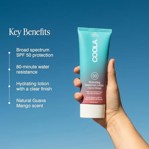 COOLA Organic Sunscreen SPF 50 Sunblock Body Lotion - Guava Mango