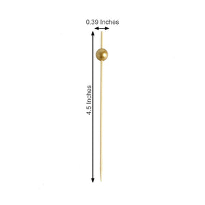 Efavormart Eco Friendly Party Picks with Gold Pearls