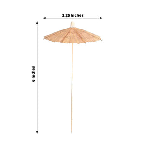 Efavormart Natural Biodegradable Tiki Hut Paper Umbrella Cocktail Sticks