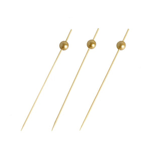 Efavormart Eco Friendly Party Picks with Gold Pearls