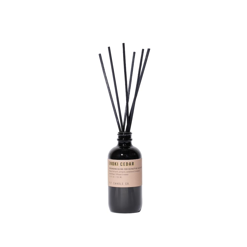 P.F. Candle Co. Enoki Cedar Alchemy Scented Rattan Reed Diffuser