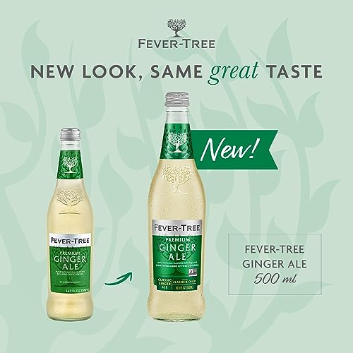 Fever-Tree Ginger Ale - Premium Quality Mixer - Pack of 8