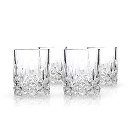 Viski Admiral Crystal Whiskey Tumbler Set of 4