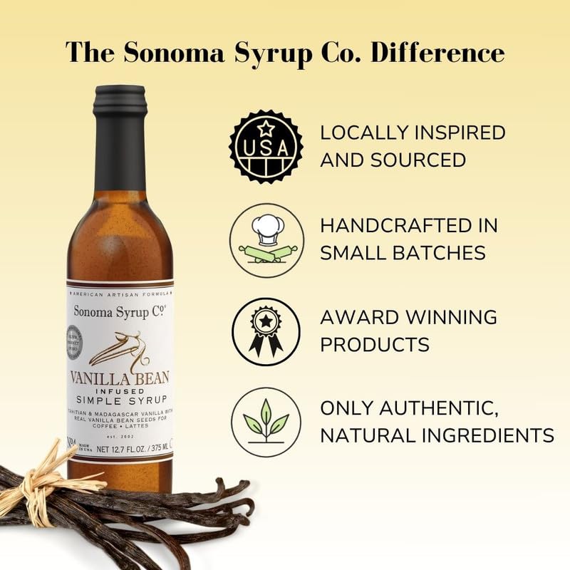 Sonoma Syrup Co Vanilla Bean Simple Syrup