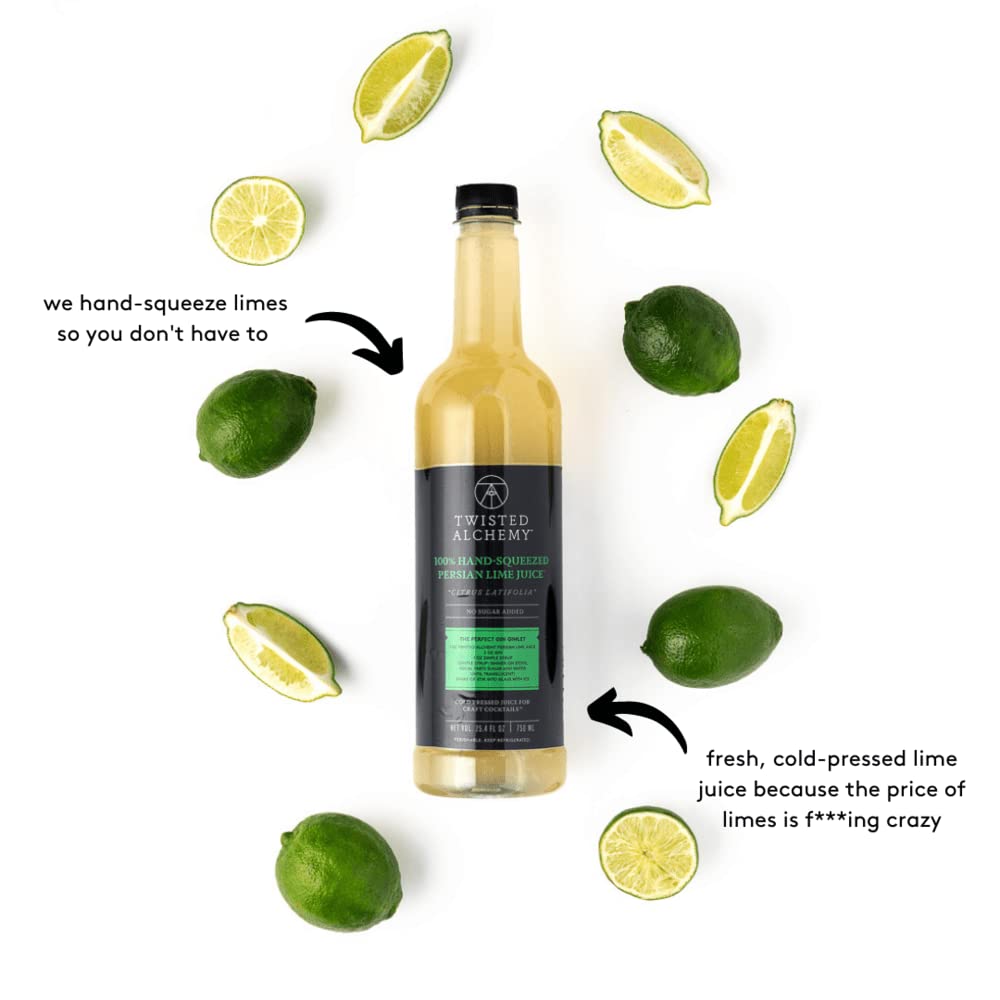 Twisted Alchemy Cold Pressed Fresh Lime Juice For Craft Cocktails