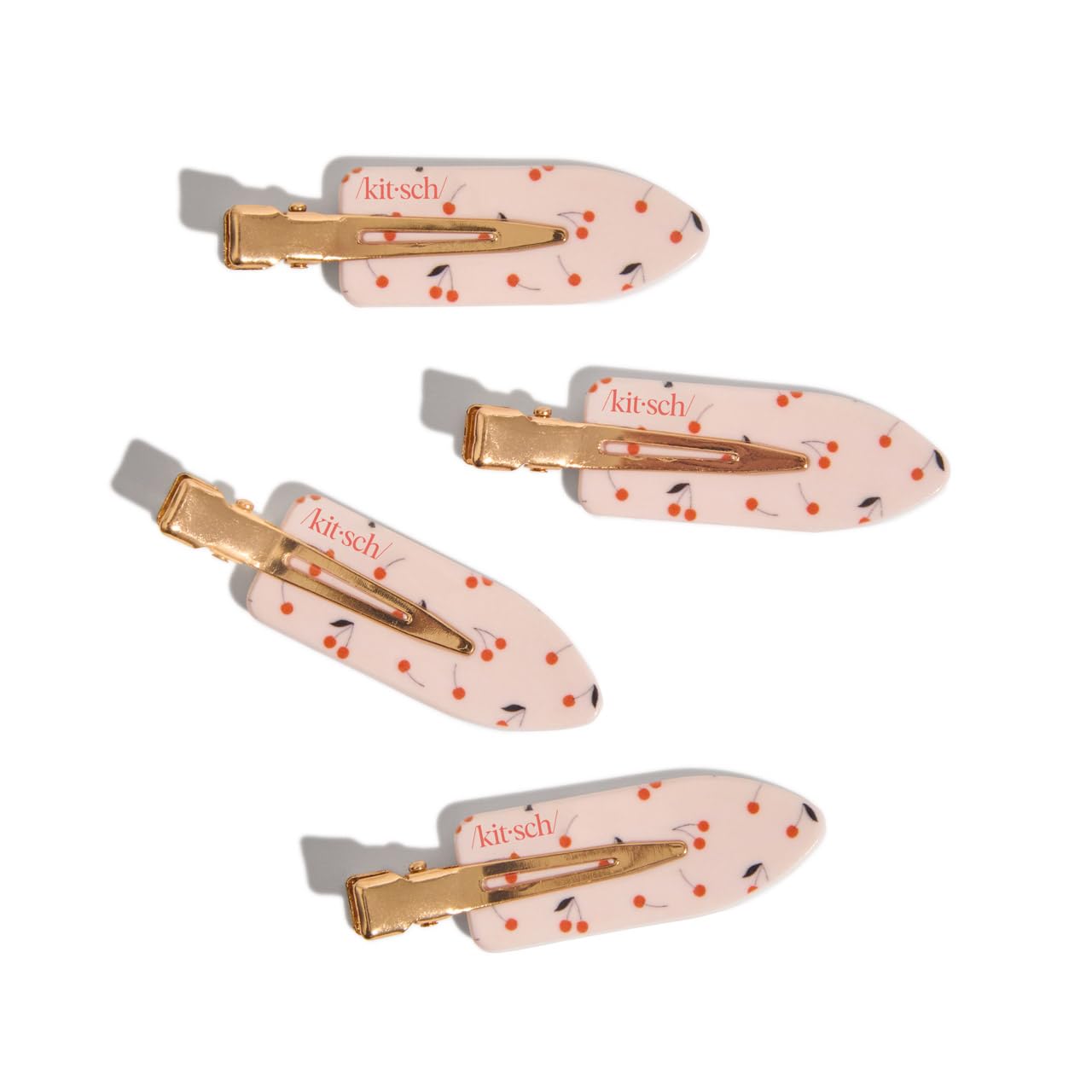 Kitsch Creaseless Hair Clips for Women - Cherry Print