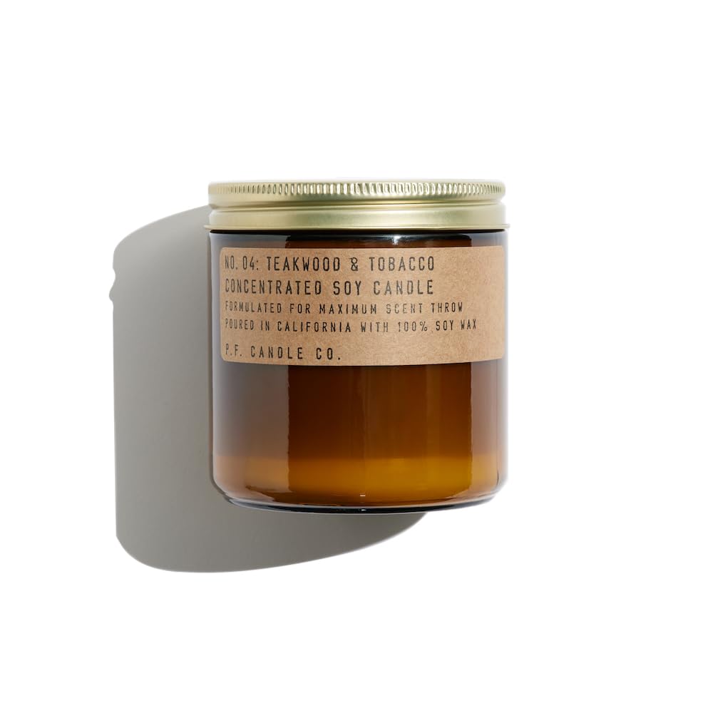 P.F. Candle Co. Teakwood & Tobacco Classic Large Concentrated Scented Soy Wax Candle