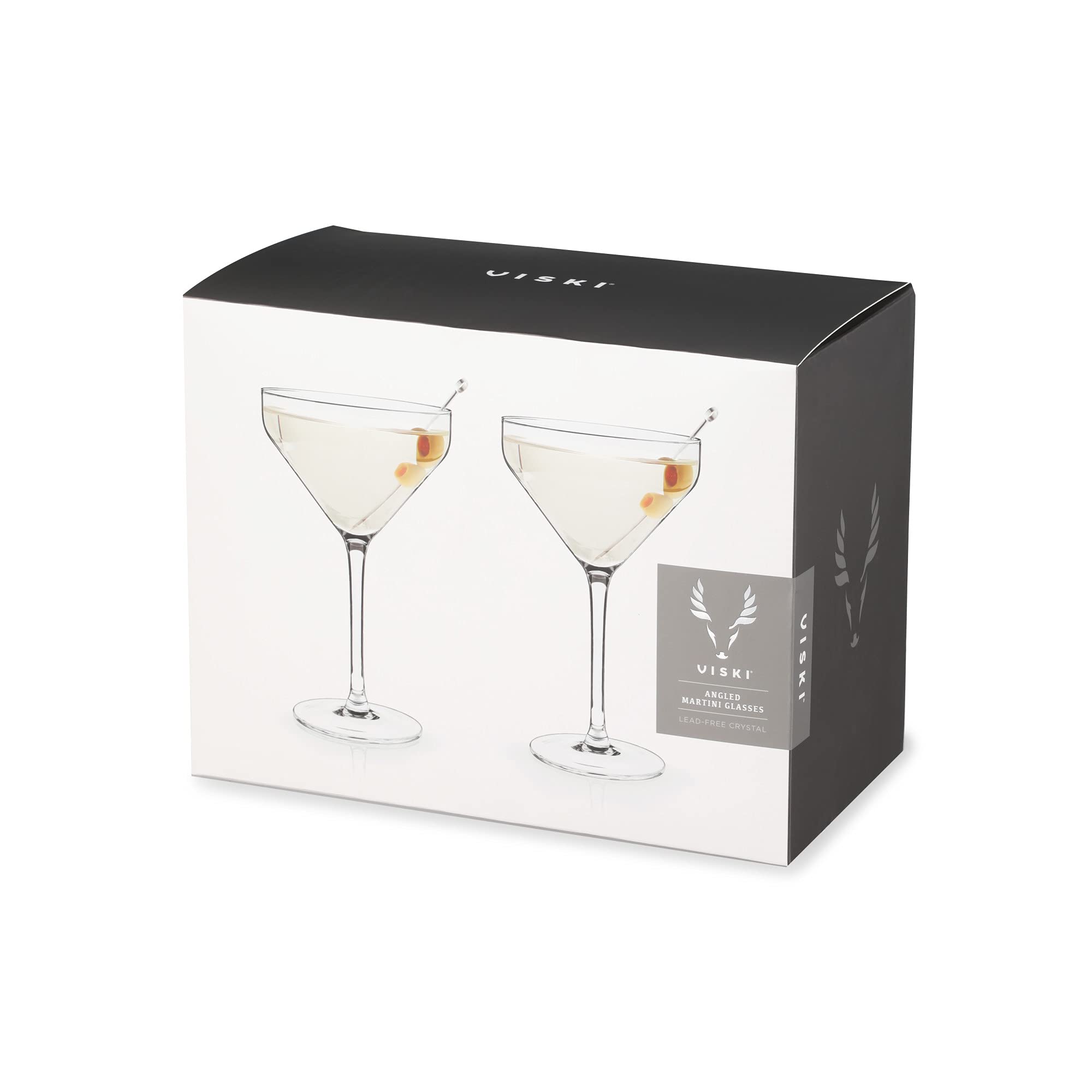 Viski Angled Martini Glass - Set of 2