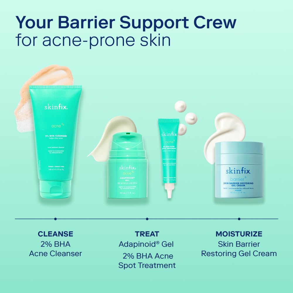 Skinfix Acne+ BHA Cleanser and Acne+ Adapinoid Gel