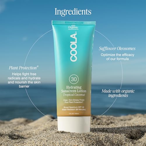 COOLA Organic Sunscreen SPF 30 Sunblock Body Lotion