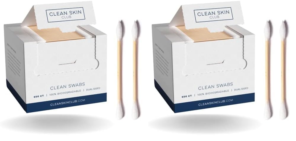 Clean Skin Club Clean Swabs | 500CT | (Pack of 2)