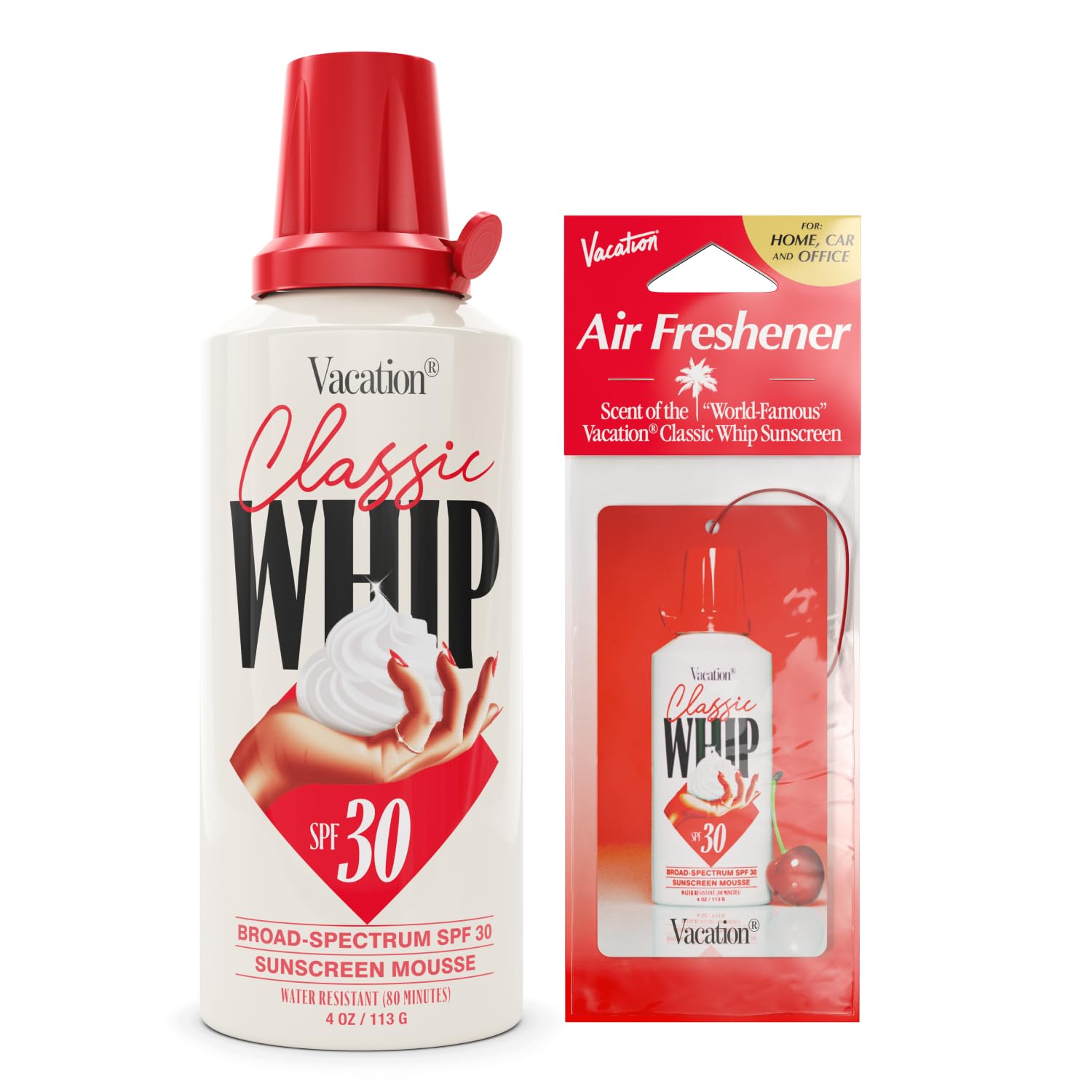 Vacation Classic Whip SPF 30 & Air Freshener Bundle