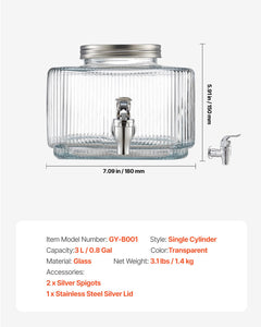 VEVOR 0.8 Gallon Drink Dispensers