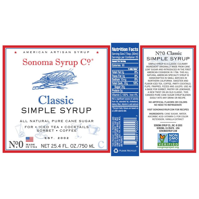 Sonoma Syrup Co Classic Simple Syrup