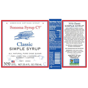 Sonoma Syrup Co Classic Simple Syrup