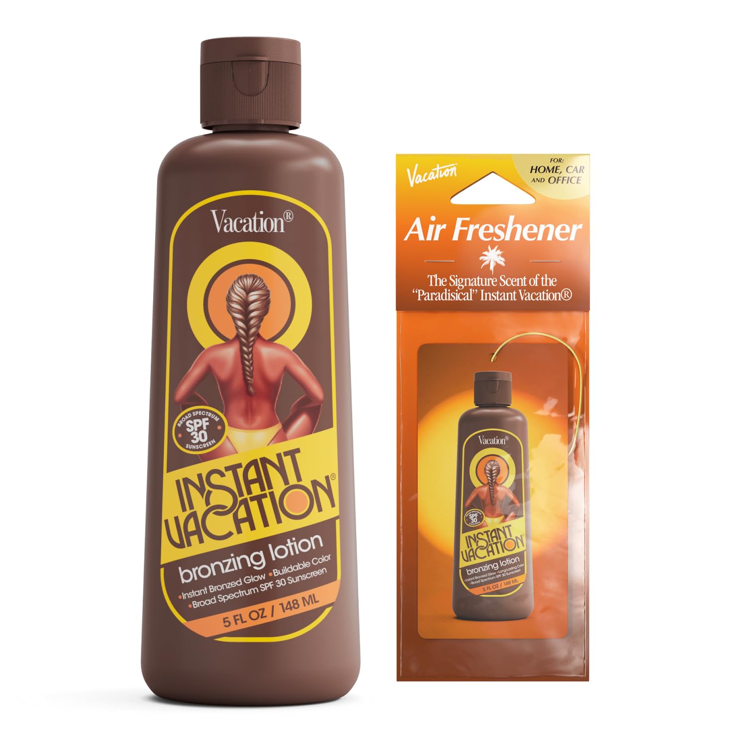 Instant Vacation SPF 30 Bronzing Lotion & Air Freshener Bundle