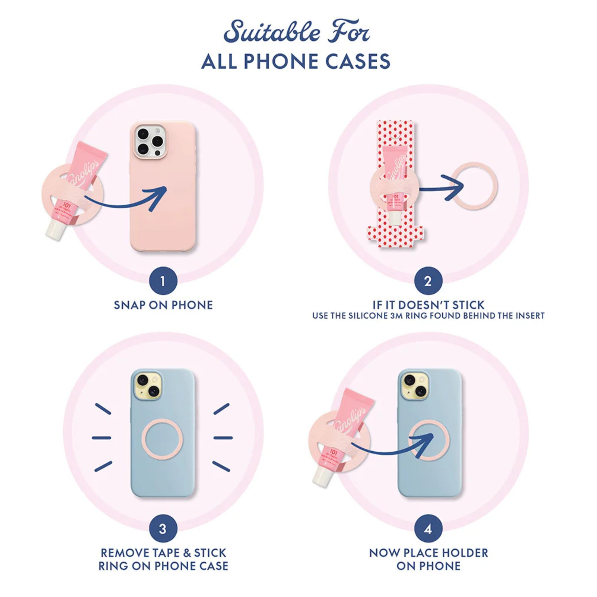 Lanolips 101 Ointment Strawberry & Lip Phone Holder