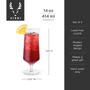 Viski Raye Hurricane Glasses