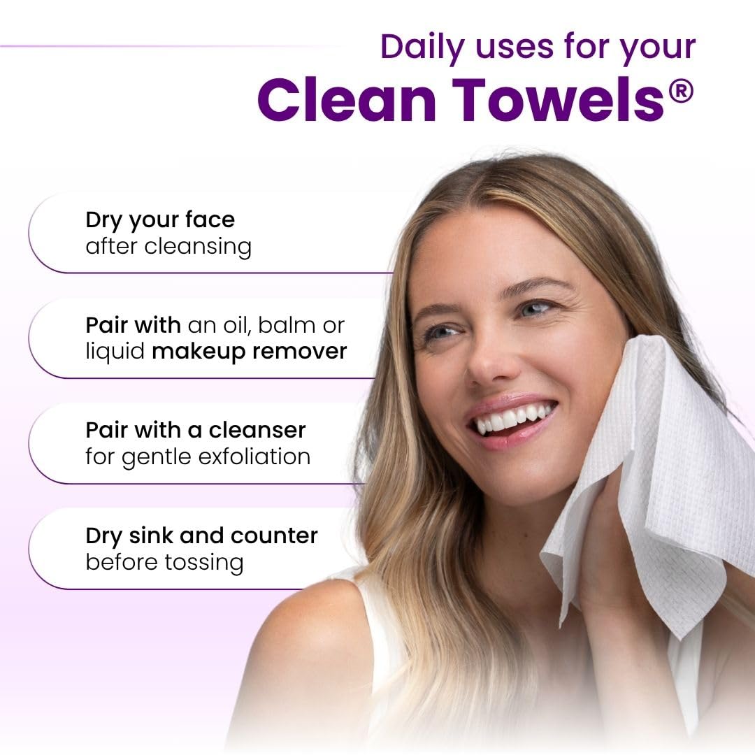 Clean Skin Club Clean Towels XL Healthy Aging™ (50 Ct, 1 Pack)