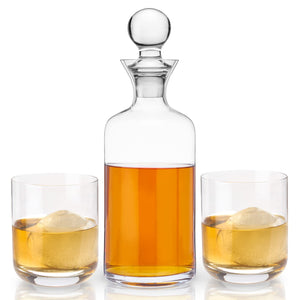 Viski Modernl 3-Piece Whiskey Decanter Set with Glasses