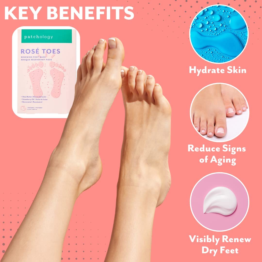Patchology Rosé Toes Moisturizing Foot Mask