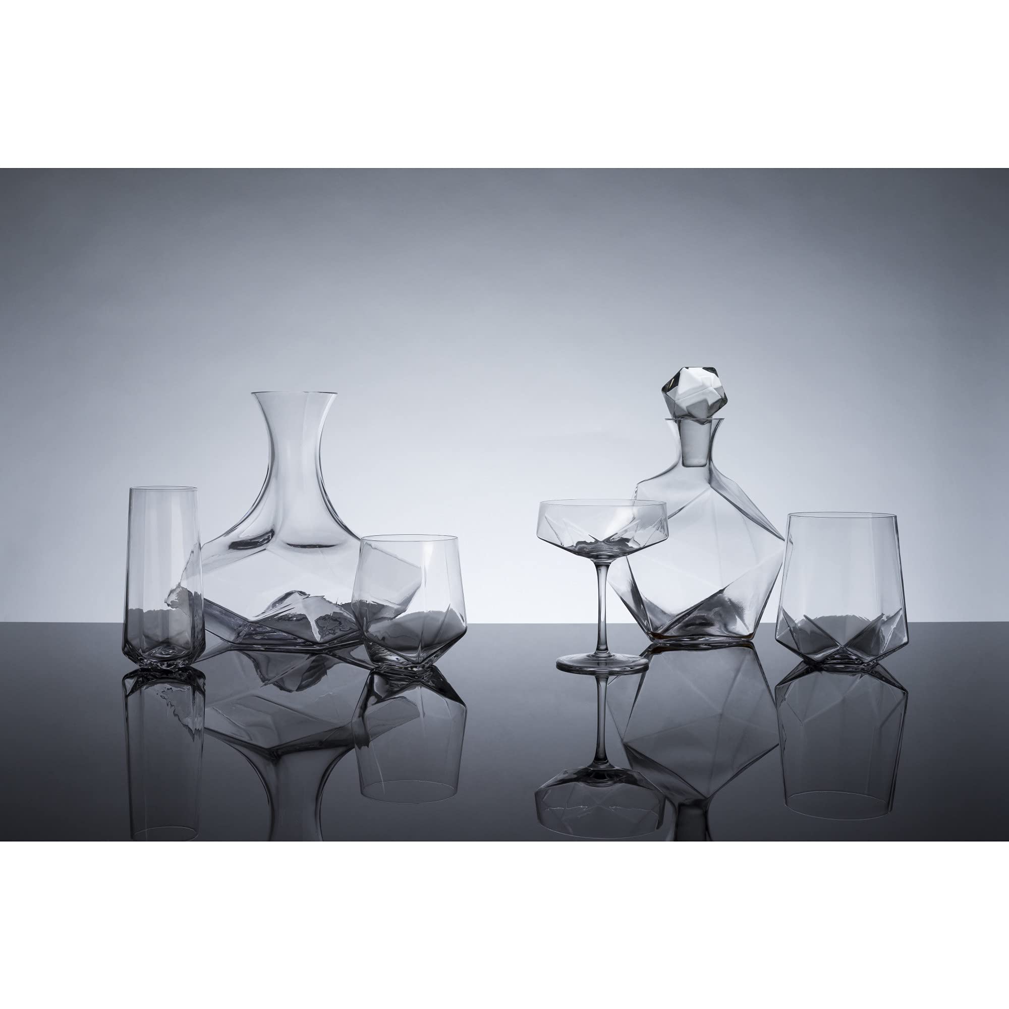 Viski Faceted Whiskey Crystal Decanter
