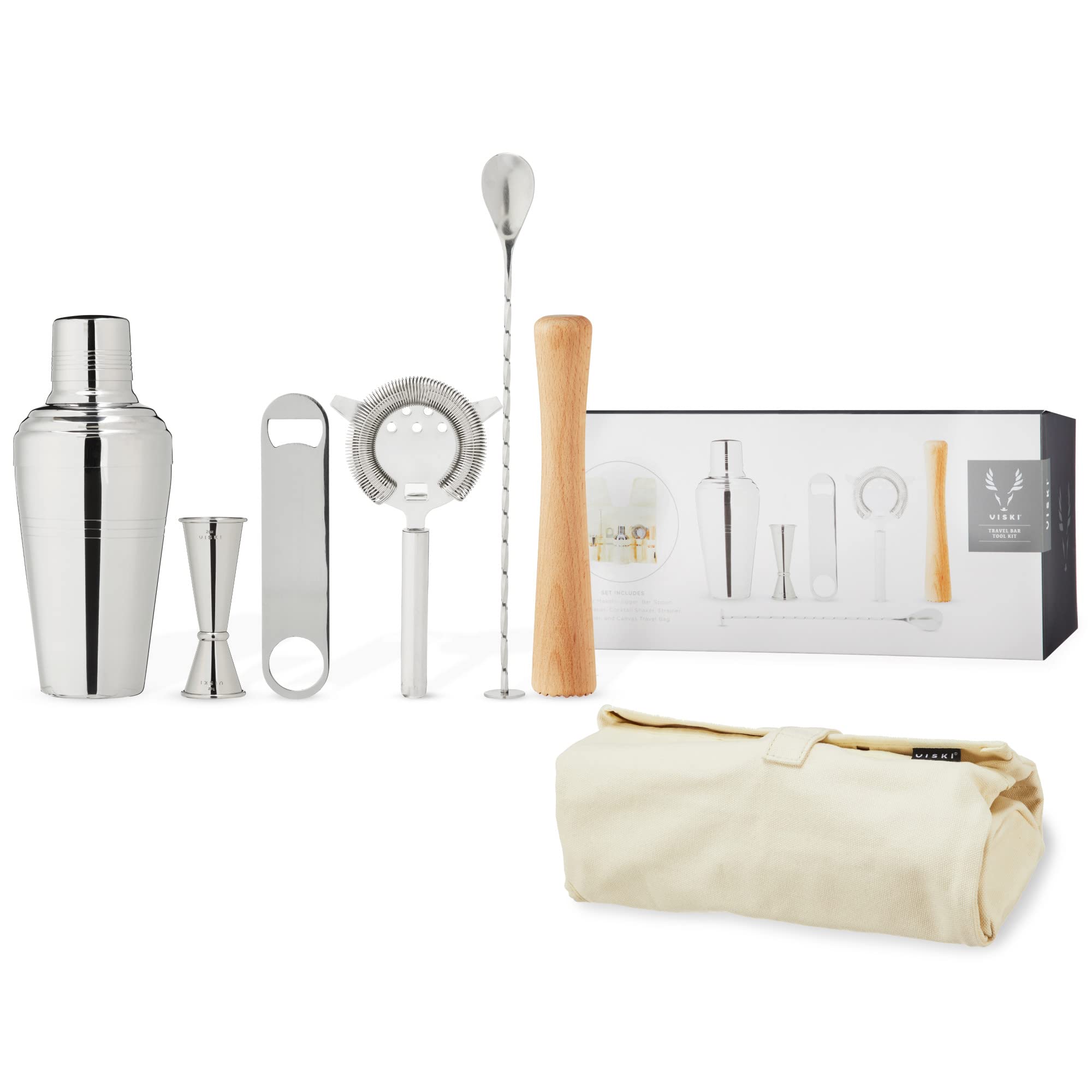 Viski Travel Bartender Kit 6pc Set