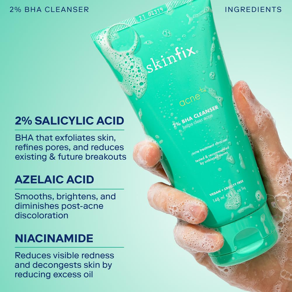 Skinfix Acne+ BHA Cleanser and Acne+ Adapinoid Gel