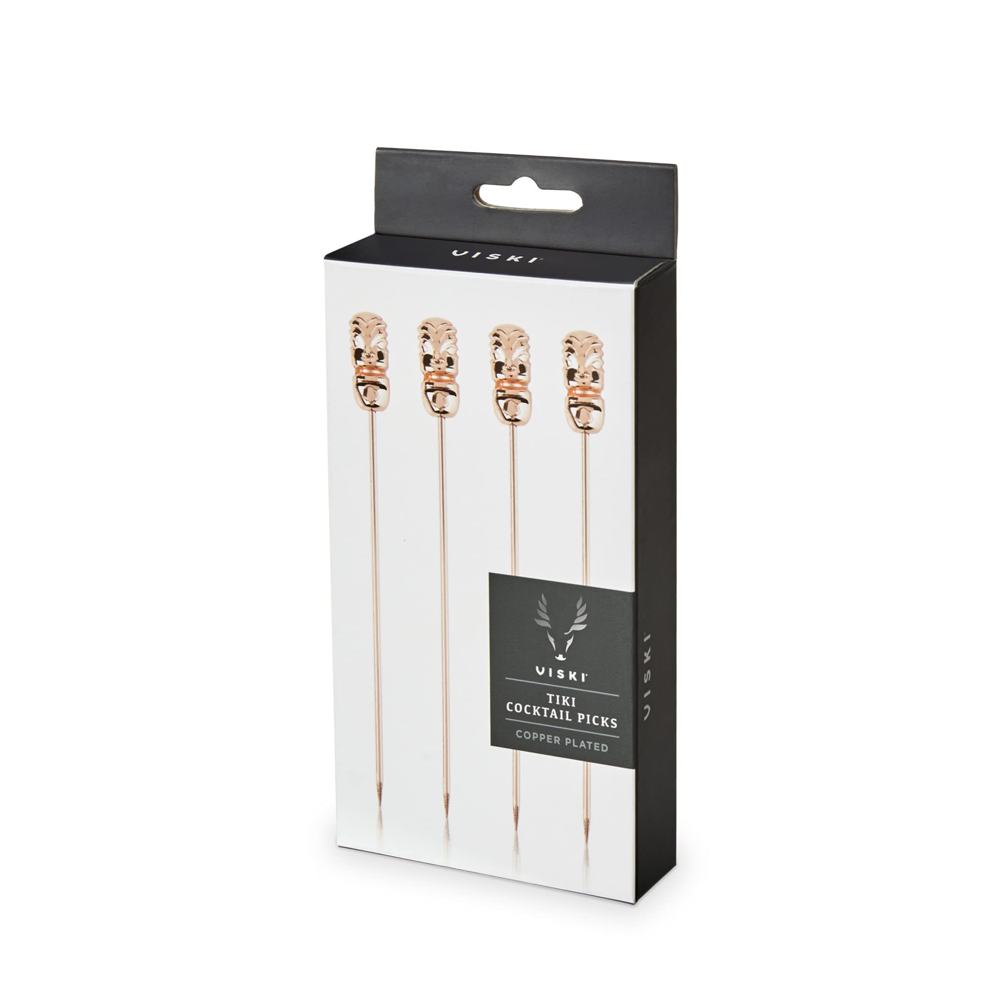 Viski Copper Tiki Cocktail Picks - Set of 4