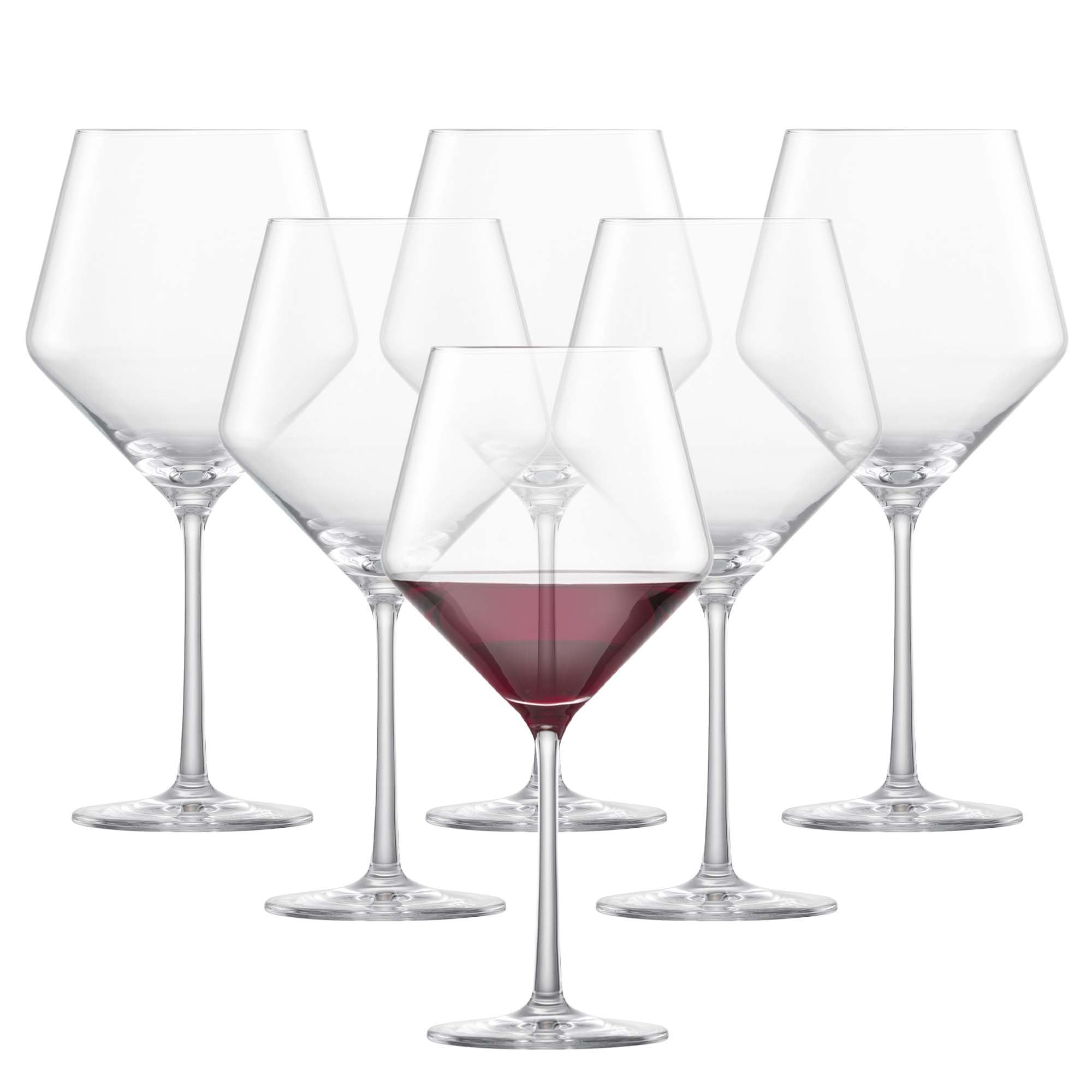 ZWIESEL GLAS Pure Burgundy Red Wine Glass (Set of 6), Graceful Burgundy Glasses for Red Wine, Dishwasher-Safe Tritan Crystal Glasses, Made in Germany (23 Ounce)