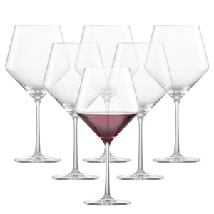 ZWIESEL GLAS Pure Burgundy Red Wine Glass (Set of 6), Graceful Burgundy Glasses for Red Wine, Dishwasher-Safe Tritan Crystal Glasses, Made in Germany (23 Ounce)