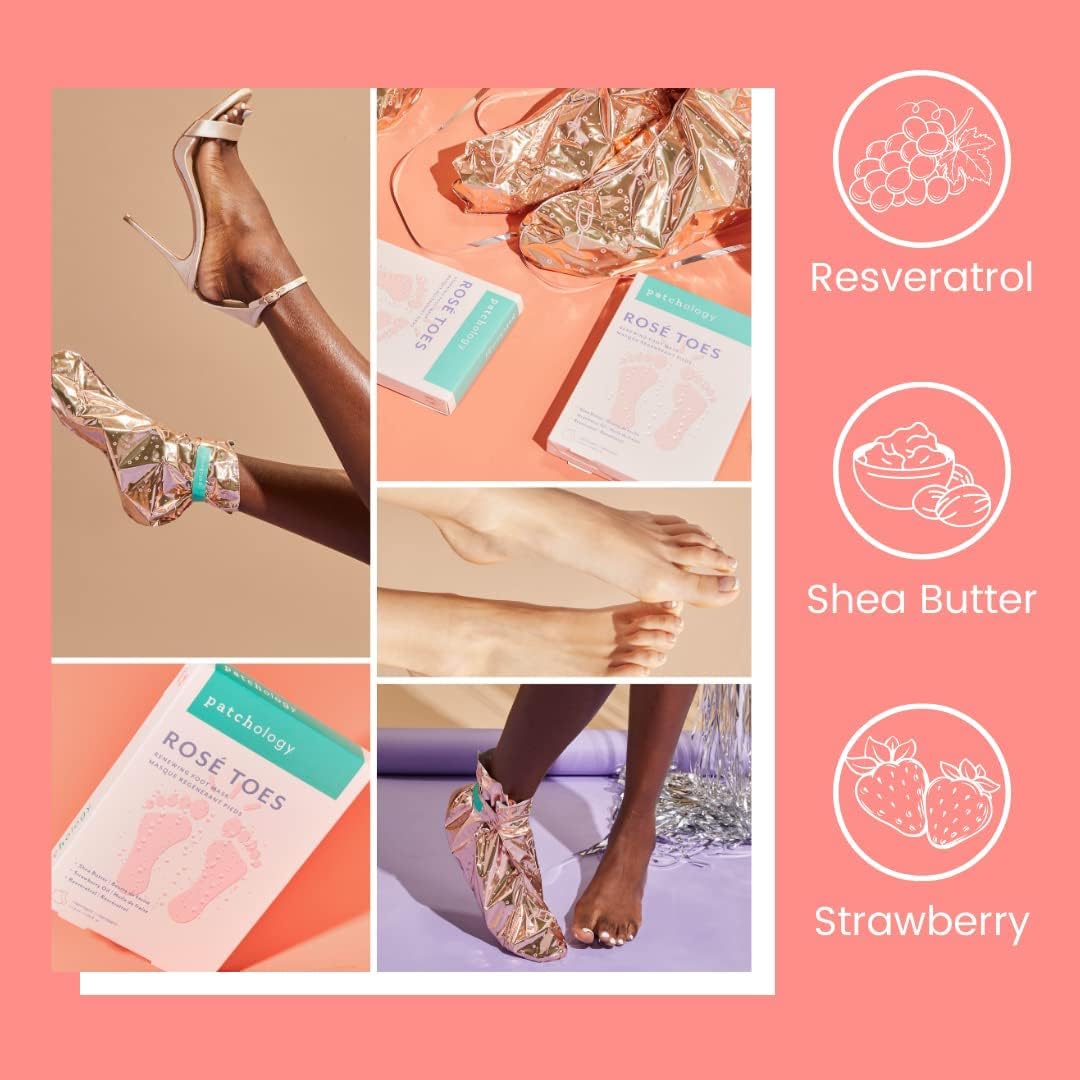 Patchology Rosé Toes Moisturizing Foot Mask