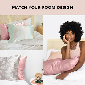 Kitsch Satin Pillowcase with Zipper for Hair & Skin, Softer Than Silk Pillow Cases Queen
