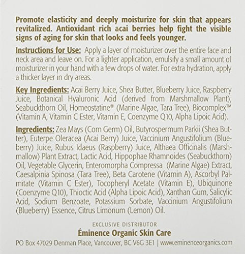 Eminence Organic Skincare Firm Skin Acai Moisturizer with Hyaluronic Acid