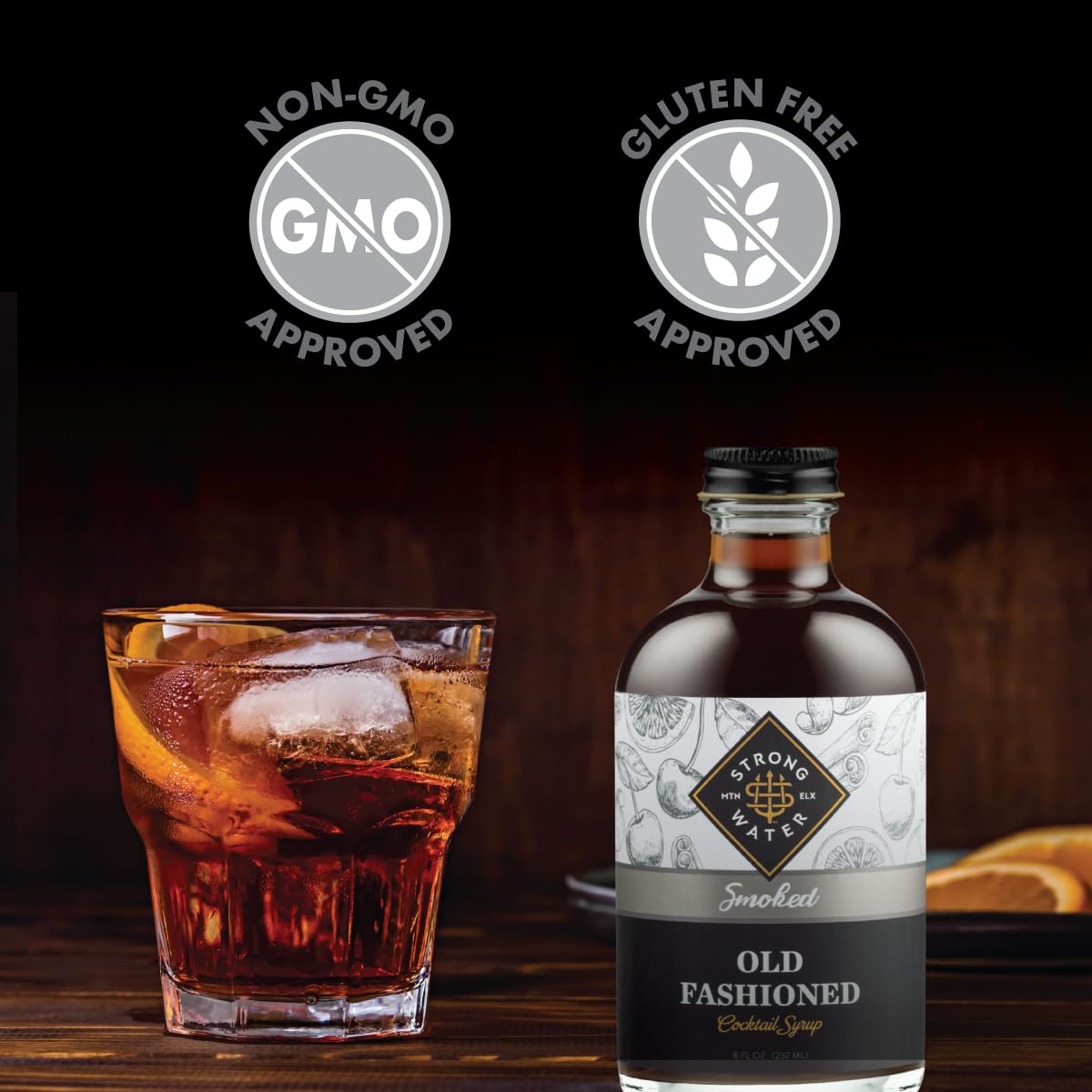 Strongwater Smoked Old Fashioned Craft Cocktail Mixer