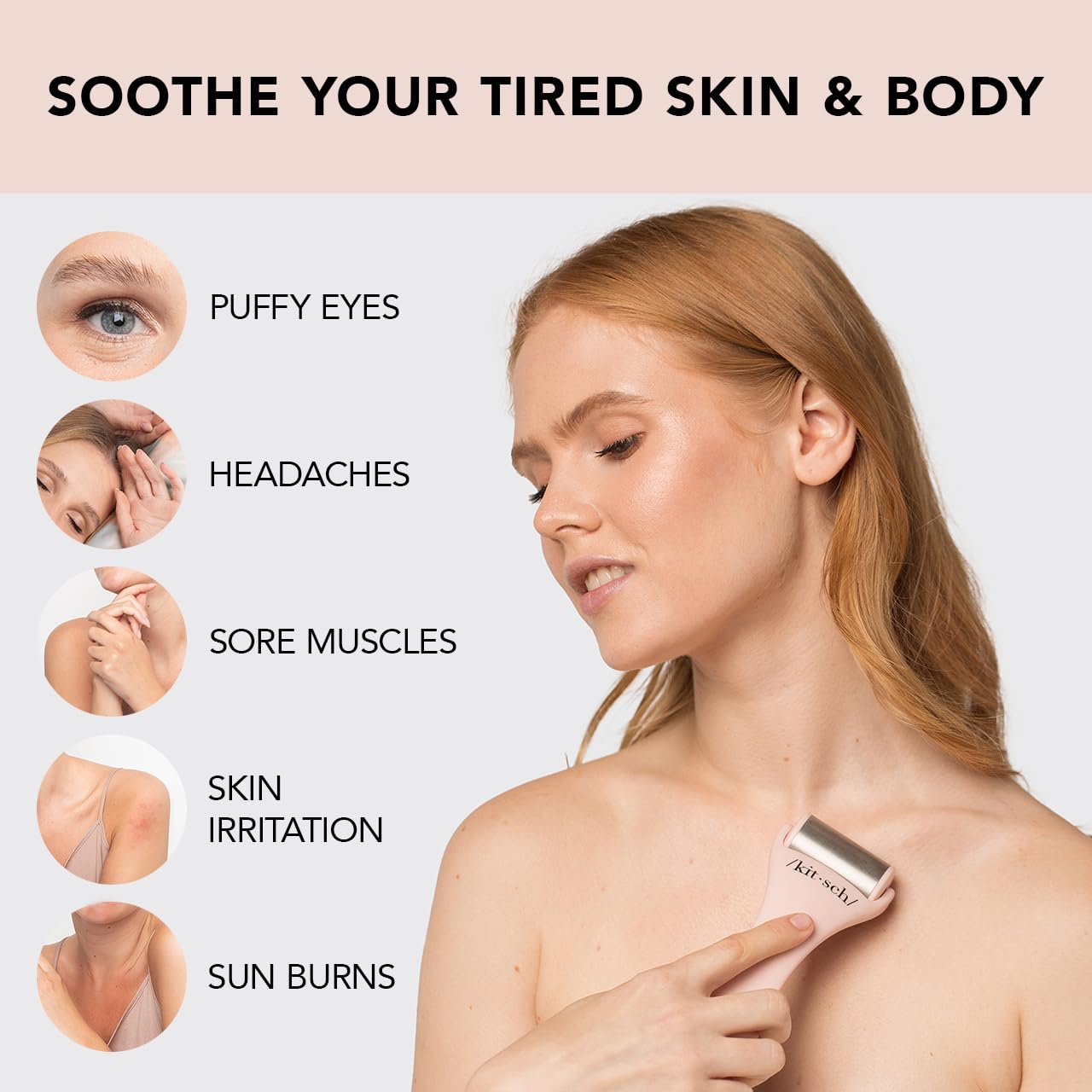 Kitsch Ice Roller for Face - Stainless Steel Ice Face Rollers