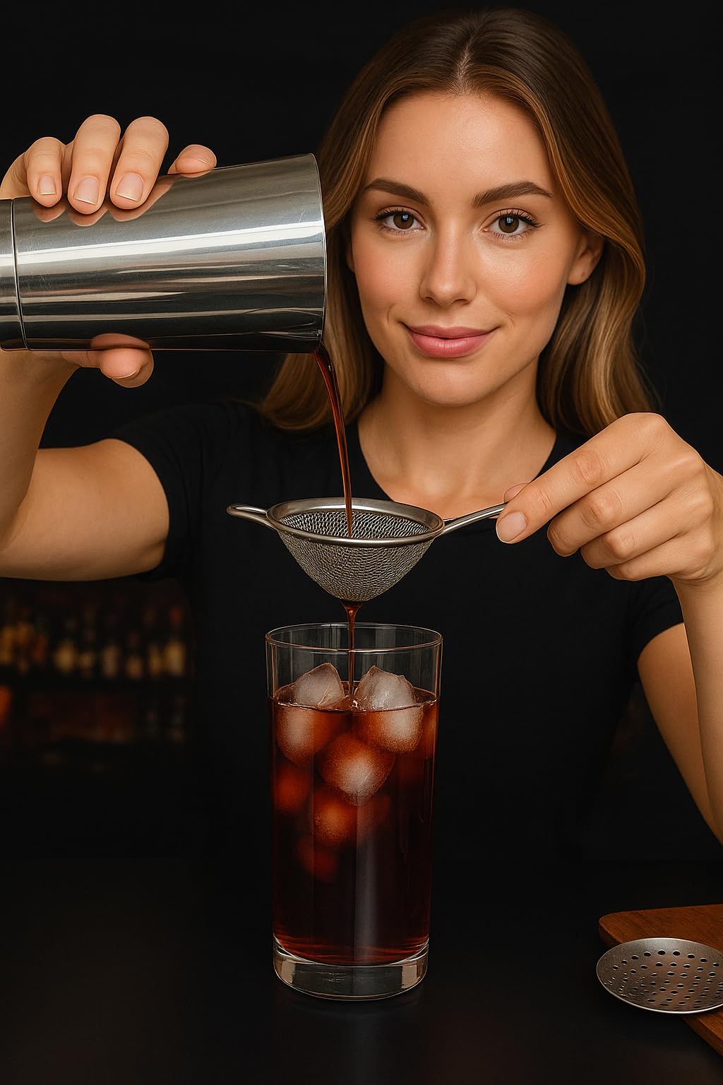 TheBarsentials Cocktail Strainer Set Stainless Steel Bar Tools with Stirring Spoon