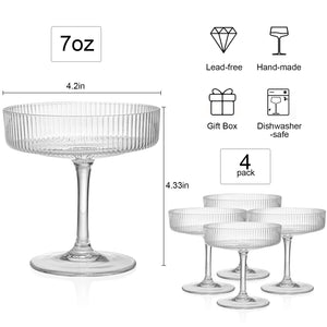 LaDovana Coupe Glasses - Set of 4