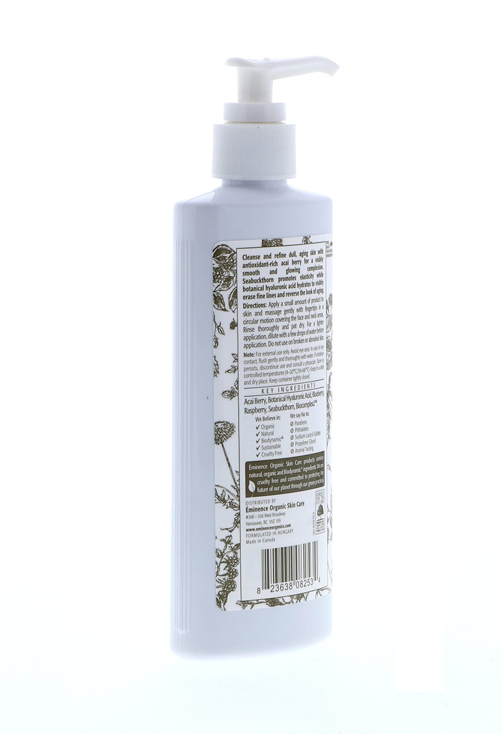 Eminence Organic Skincare Firm Skin Acai Cleanser with Hyaluronic Acid