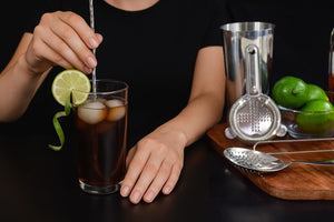 TheBarsentials Cocktail Strainer Set Stainless Steel Bar Tools with Stirring Spoon
