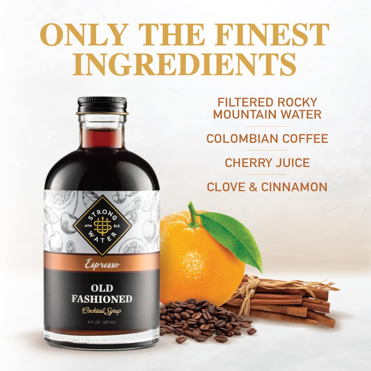 Strongwater Espresso Old Fashioned Craft Cocktail Mixer