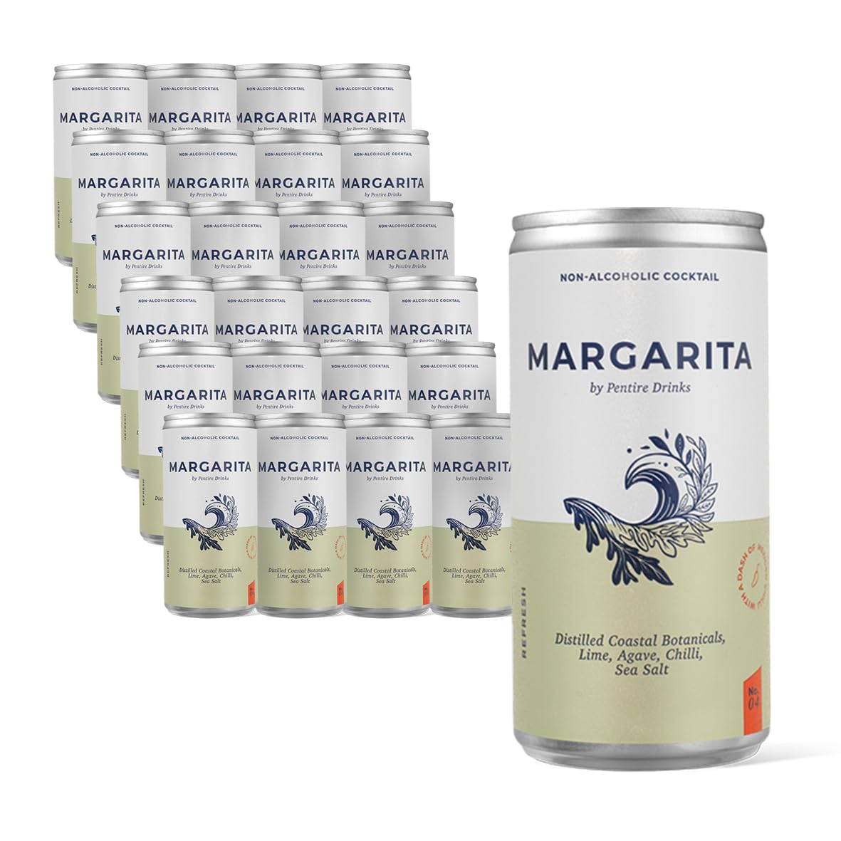 Pentire Margarita 24 Pack – Non-Alcoholic Cocktail Drink