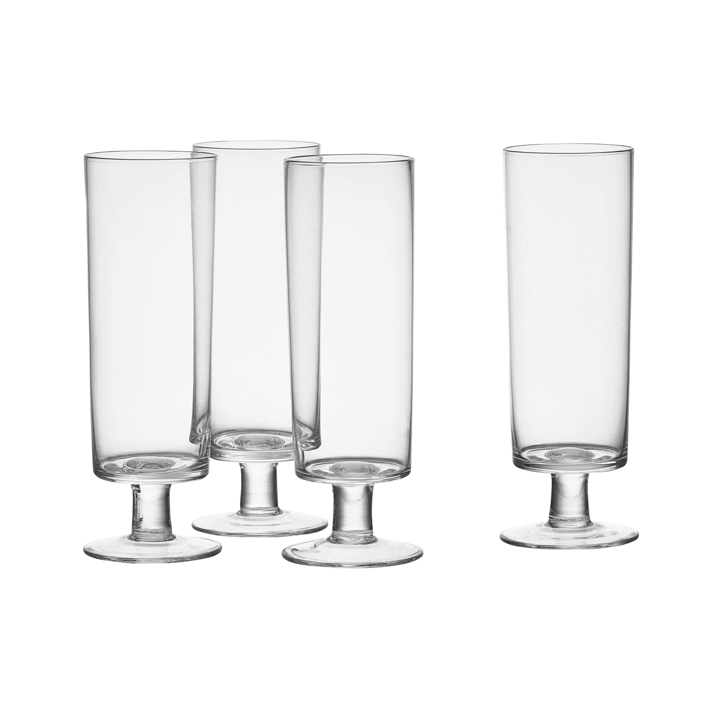 Mikasa Craft Cocktail Set of 4 Spritzer Champagne Prosecco Wine Flute Glasses, 9.5-Ounce, Clear