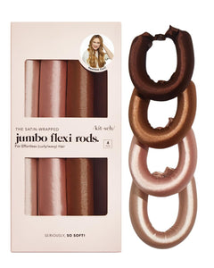 Kitsch Satin Hair Curlers, Heatless Curling Rod - Jumbo Flexi Rod