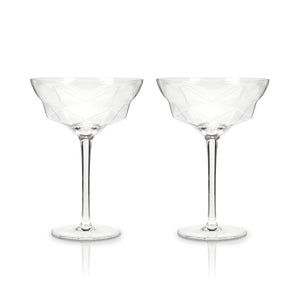 Viski Faceted Martini Glasses