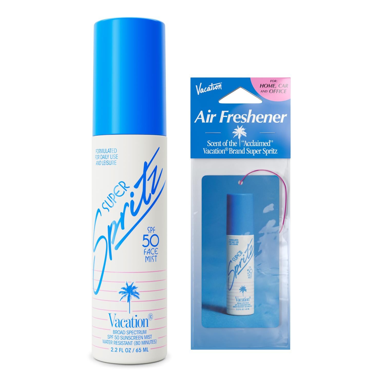 Vacation Super Spritz SPF 50 Face Mist & Air Freshener Bundle