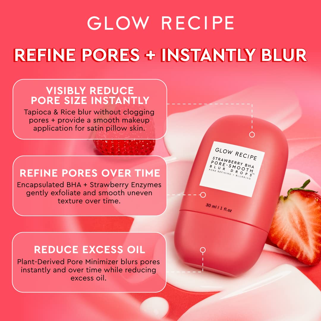 Glow Recipe Strawberry BHA Serum + Poreless Face Primer